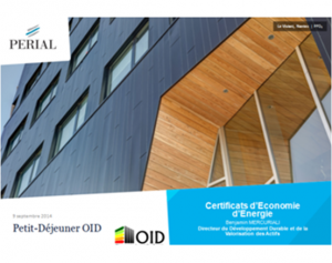 Septembre 2014 : Les certificats d’économie d’énergie